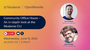 Community Office Hours | An in-depth look at the Moderne CLI
