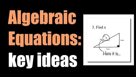 Algebraic Techniques - key ideas