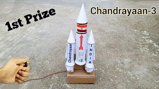 Chandrayaan-3 working model - Chandrayaan for school project - rocket launching  science project