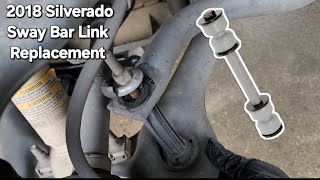 2018 Silverado Sway Bar Link Replacement