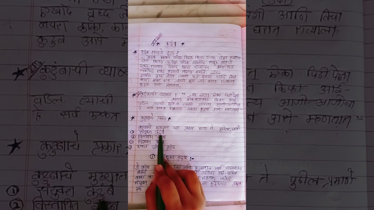 कुटूंब म्हणजे काय ? कुटुंबाची  व्याख्या आणि प्रकार  community health nursing imp  ❓ ANM 1st year