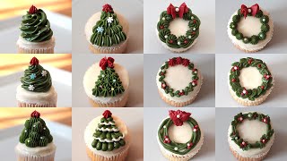 12 простых дизайнов рождественских кексов | Дерево и венок
