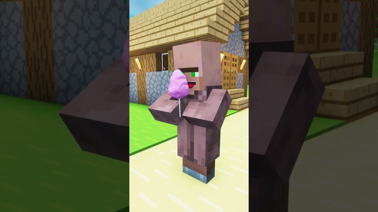 Baby Villager wants Candy in Minecraft #shorts #minecraft #minecraftanimation