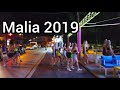  nightlife walk  malia crete greece 2019 4k