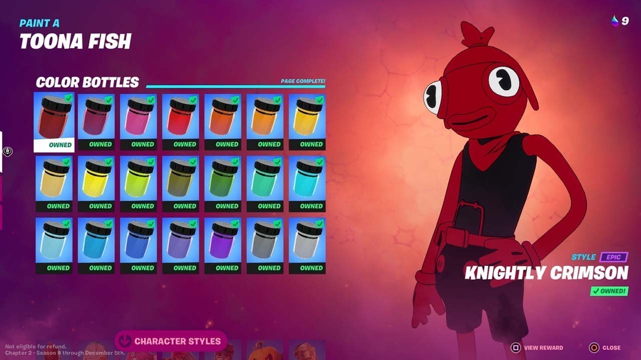 How to Unlock All Toona Fish Color Styles | All Toona Fish Bottle Locations | Season 8 | Fortnite !!