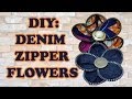 DIY: Recycled Denim and Zip Flower - Craftbrulee