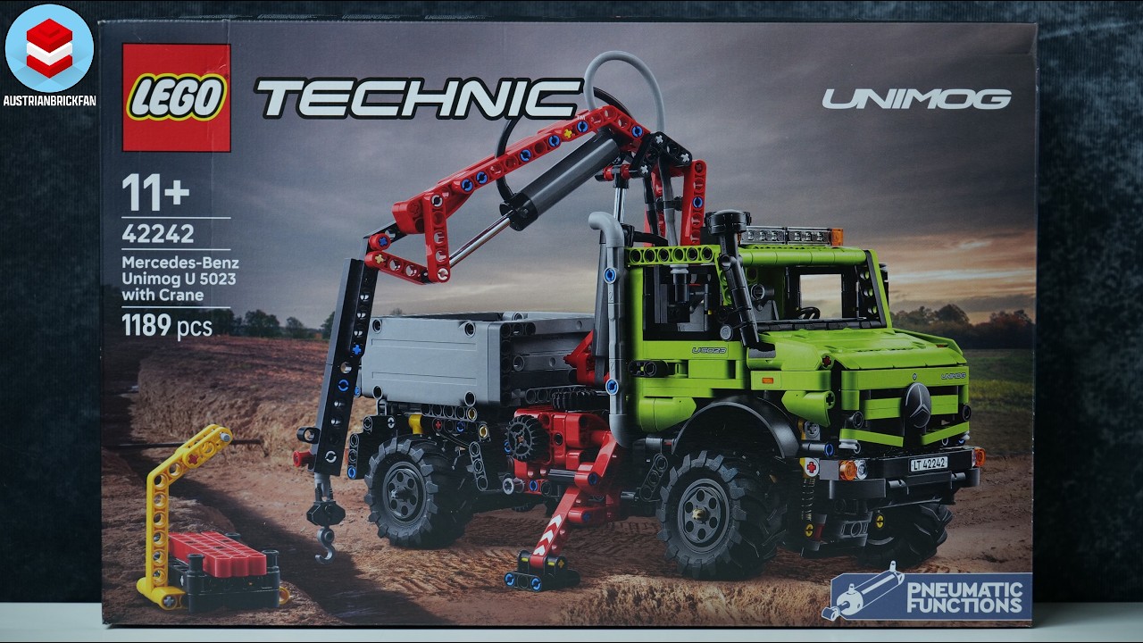 LEGO Technic 42242 Mercedes Benz Unimog U 5023 with Crane - LEGO Speed Build Review