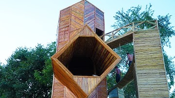 Build Flyover Water Slide Around 1M Dollars Bamboo Resort [Part II]