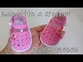 zapatos tejidos a crochet para bebe - modelo kenia -baby shoes