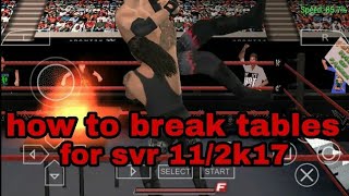 How to break tables in svr 2011 ppsspp screenshot 5