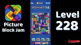 Picture Block Jam Level 228 Walkthrough 🧩🎮 | Puzzle Gameplay & Solution | Solutionguruji