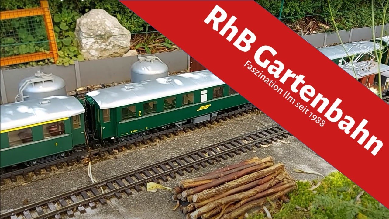 Die RhB Gartenbahn ganz in grün