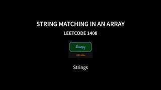 String Matching in an Array