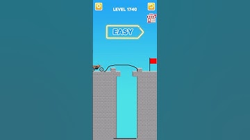Draw bridge puzzle game level 1740 #gaming #drawing #Shorts