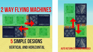 5 Simple 2 Way Flying Machine Engine Designs / SlimeStone / Minecraft