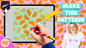 Make This Pattern! Make an Orange Pattern in Procreate + Free Stamp Brush