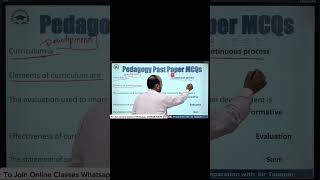 Pedagogy/Education Past Papers MCQS Solved | PPSC FPSC SPSC CSS NTS PMS KPPSC BPSC one paper MCQs