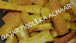gajar aur mooli ka mix achaar recipe ii gajar mooli ka khatta khatta achaar in hindi