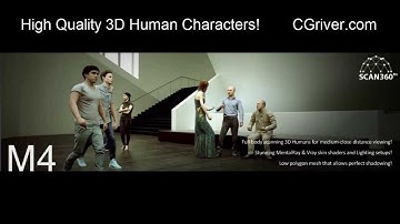 High Quality 3D Human Characters with Motion Capture Data (Mocap Files) - AXYZ M4 and Scan360