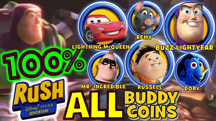 RUSH: A DISNEYPIXAR ADVENTURE 100% ALL BUDDY COINS (No Commentary) COMPLETE WALKTHROUGH