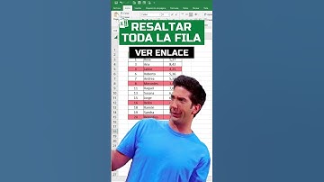 Resaltar fila completa con formato condicional #shorts #excel #excelgratis #opofimatica