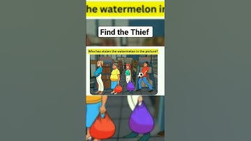 Find the thief #shorts #opticalillusion #puzzle #brainteaser #thief #watermelon