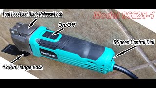 Oscillating Tool, FastCraft PRO 5A PEAK/6 Speed/Keyless Fast Blade Change