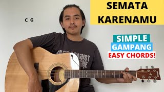 CHORD SIMPLE GAMPANG (Semata Karenamu - Mario G Klau) (Tutorial Gitar) Mudah!