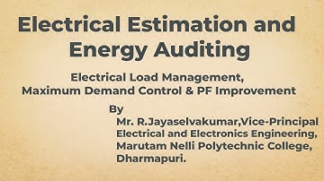 Electrical Load Management, Maximum Demand Control & PF Improvement