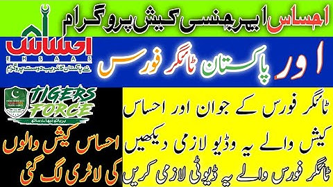 Ehsaas emergency cash program Update | Pakistan tiger force update | Duty