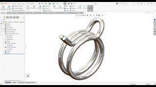 How to Design a Double Wire Spring Clamp in SolidWorks | Step-by-Step Tutorial
