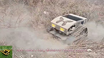 wireless radio control track weeding machine, Vigorun remote control crawler weeder for sale