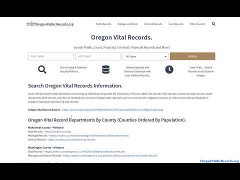 Vídeo: Os registros de divórcio são públicos no Oregon?