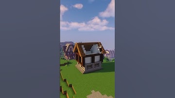 Minecraft medieval stable：timelapse #shorts