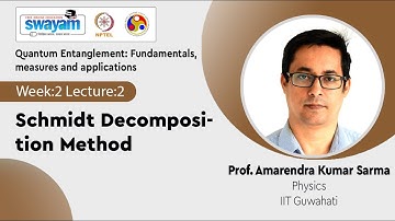 Lec 7: Schmidt Decomposition Method