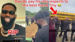 Davido pay his last respects to his late friend Tiny at his funeral In London 🥲RIP