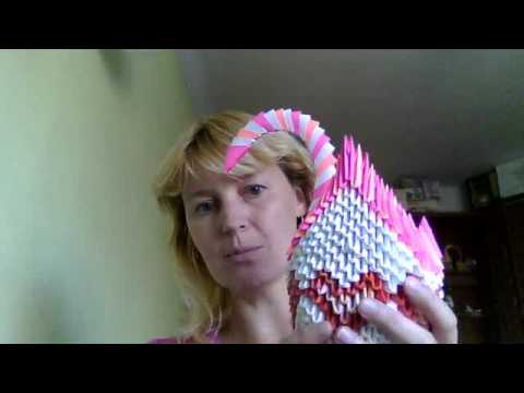 Модульное оригами лебедь шея