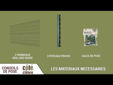 Côté Clôture - Poser du grillage rigide avec des poteaux à encoches