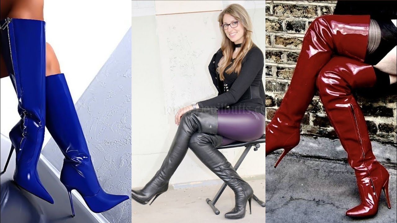 designer thigh high boots