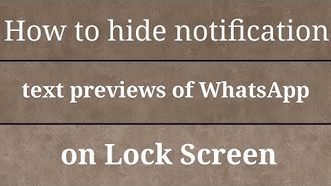 How to Hide Notification Text Previews l How to Hide Lock screen notifications