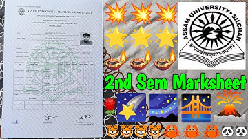 Assam University 2nd Semester Marksheet 2020 | Bcom Hons Marksheet | @Navoneet Bhattacharjee