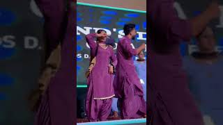 Girl In Purple Satin-Silk Dance With Punjabi Song