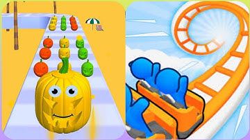 Runner Coaster 3d Vs Juice Run 3D🐢🦭🪲👄 New Levels Big New Update Max Walkthrough Android iOS Gameplay