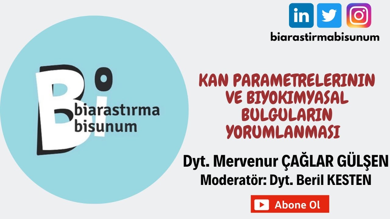 Kan Parametrelerinin ve Biyokimyasal Bulguların Yorumlanması