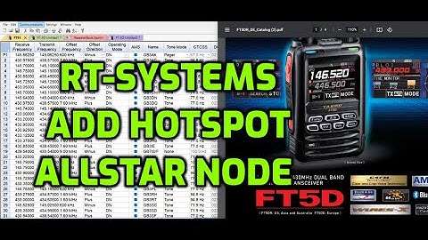 RTsystems Yaesu FT5D - Add Hotspot & Allstar Node