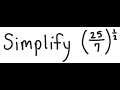 Exponents Simplify 25 7 1 2 Exponents Simplify 25 7 1 2