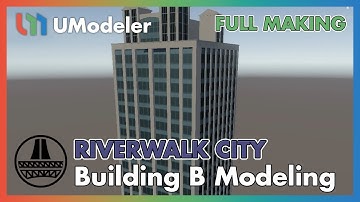 3D Modeling in Unity - Full Making Video of Modeling & Unwrapping a Building B in Riverwalk City