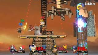 Wolf VS Cloud VS Ike VS Donkey Kong: Super Smash Bros Ultimate