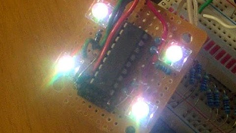 PIC16F628 Serial 4 LED PWM - 4-bit exp DR1r2