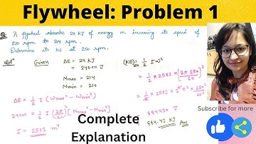 Flywheel - Problem 1 | Numerical on Flywheel |